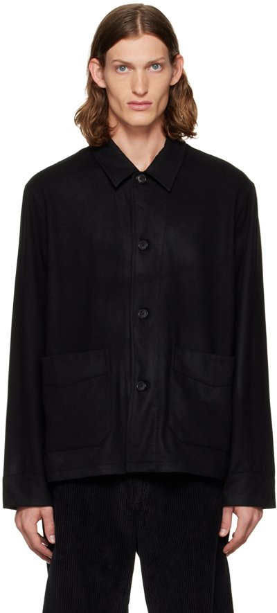 Shop Our Legacy Black Archive Box Jacket In Black Wool