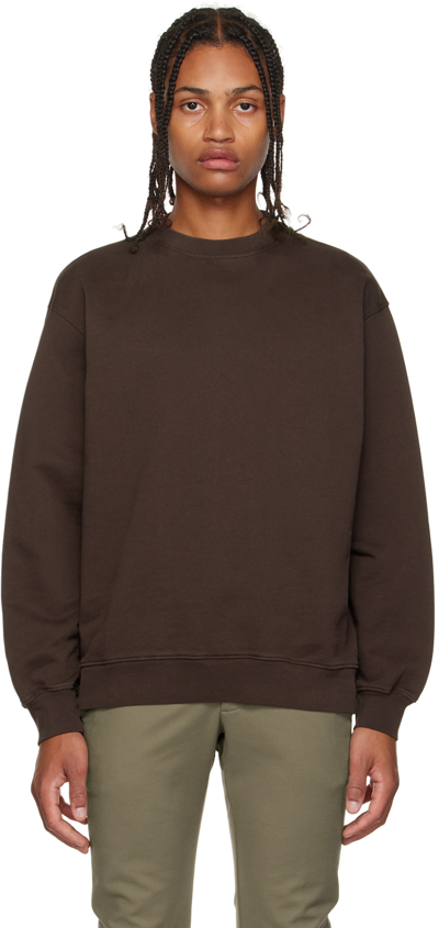 Shop Another Aspect Brown Rib Sweatshirt In Antique Brown