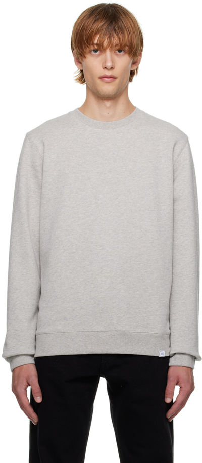 Shop Norse Projects Gray Vagn Classic Sweatshirt In Light Grey Melange
