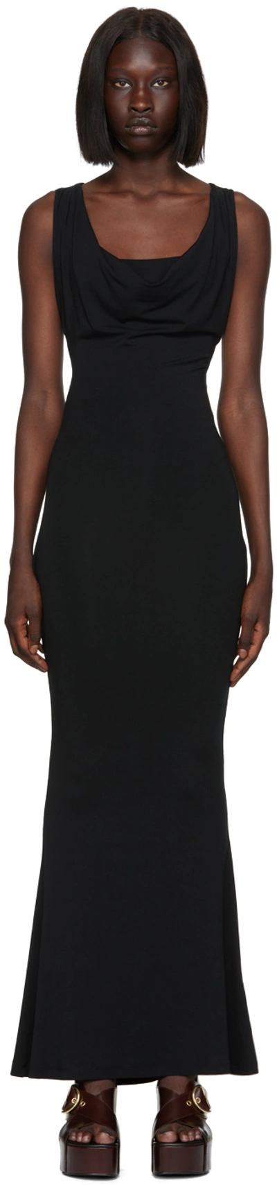Shop Vivienne Westwood Black Liz Maxi Dress In N401