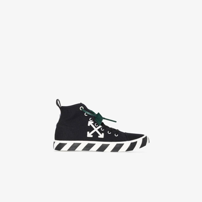Shop Off-white Vulcanized High-top Canvas Sneakers - Men's - Cotton/leather/rubber In Black