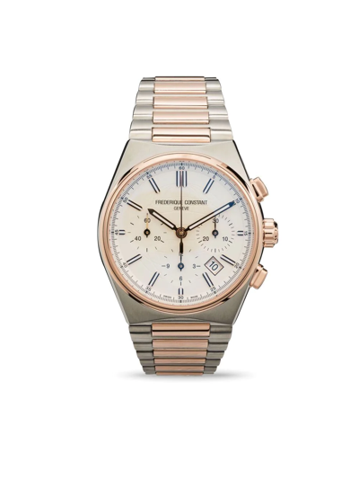 Shop Frederique Constant Highlife Chronograph Automatic 41mm In White