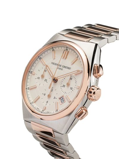 Shop Frederique Constant Highlife Chronograph Automatic 41mm In White