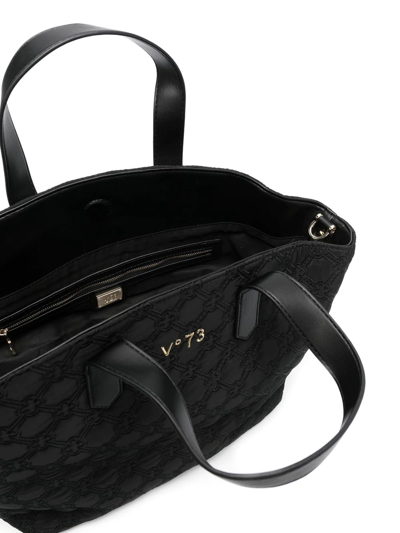 Shop V73 Quilted Tote Bag In Black