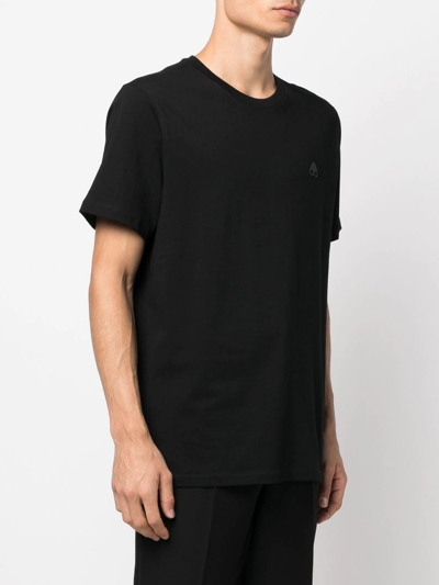 Shop Moose Knuckles Cotton Short-sleeve T-shirt In Black