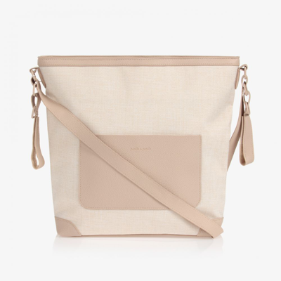 Shop Pasito A Pasito Woven Baby Changing Bag (36cm) In Beige