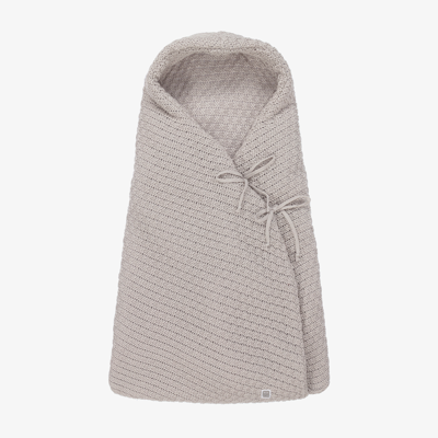 Shop Minutus Grey Knit Cotton Baby Nest (75cm)