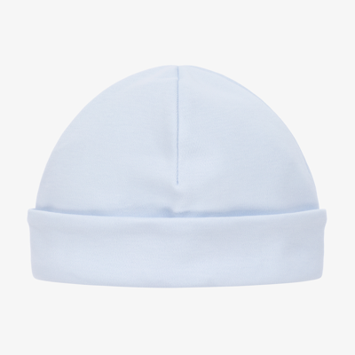 Shop Laranjinha Pale Blue Cotton Baby Hat