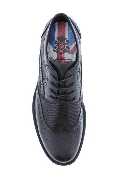 Shop English Laundry Fame Brogue Leather Derby In Black