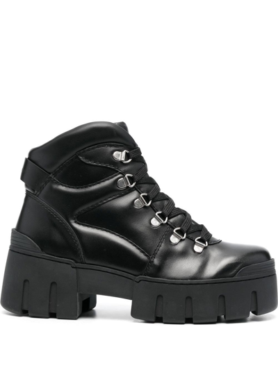 Shop Isabel Marant Lace-up Leather Boots In Black