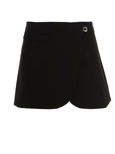 Shop Coperni Button Short Skirt In Black
