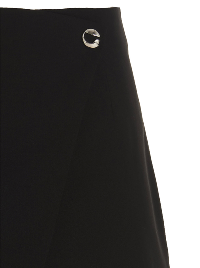 Shop Coperni Button Short Skirt In Black