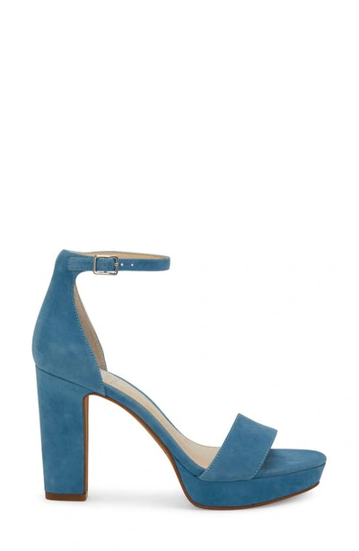 Shop Vince Camuto Sathina Sandal In French Blue Suede