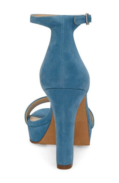 Shop Vince Camuto Sathina Sandal In French Blue Suede