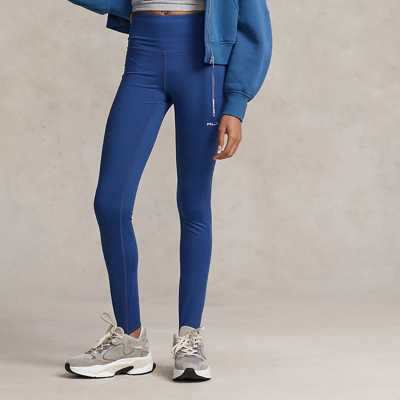 Shop Ralph Lauren Stirrup Stretch Legging In Indigo Blue