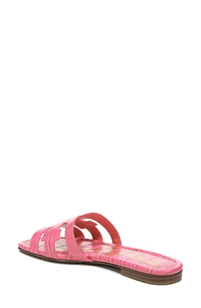 Shop Sam Edelman Bay Cutout Slide Sandal In Carmine Rose