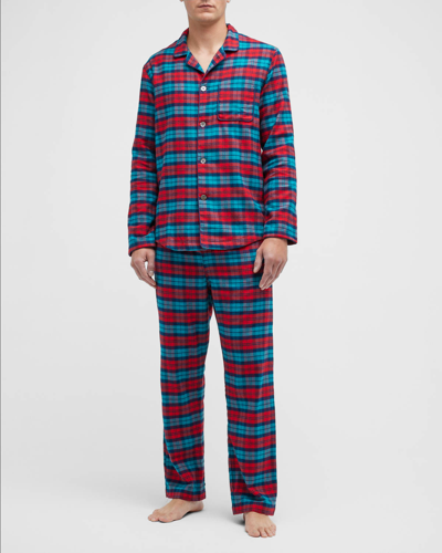 Shop Derek Rose Men's Kelburn 26 Modern Check Pajama Set In Multi-coloured