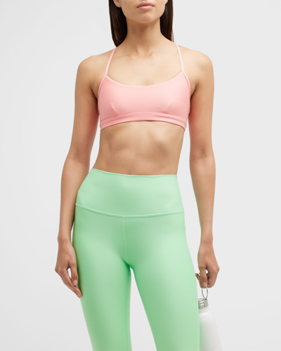 Shop Alo Yoga Airlift Intrigue Low-impact Sports Bra In Strawberry Lemona