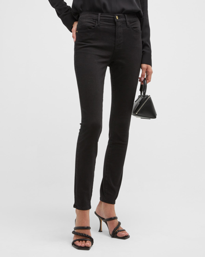 Shop Frame Le High Skinny Jeans In Film Noir