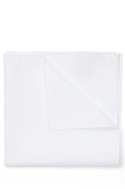 Shop Hugo Boss Italian-made Pocket Square In Easy-iron Cotton In White
