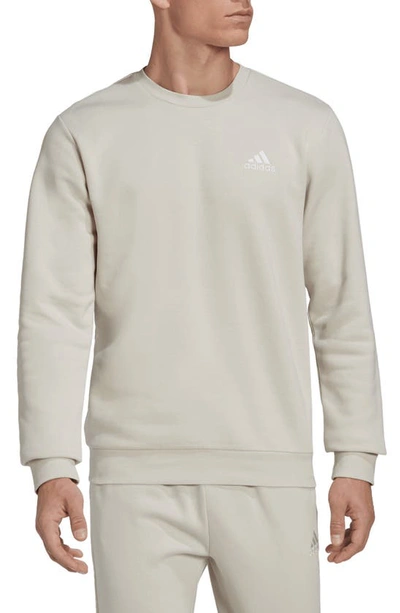 Shop Adidas Originals Feel Cozy Sweatshirt In Alumina/ White