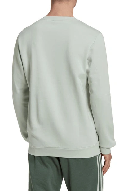 Shop Adidas Originals Feel Cozy Sweatshirt In Linen Green/ Green Oxide