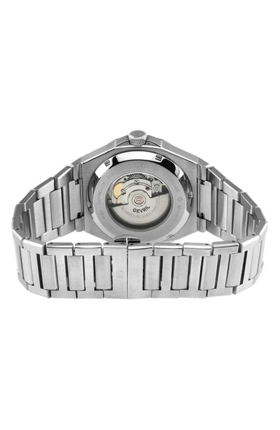 Shop Gevril High Line Automatic Bracelet Watch, 43mm In Silver