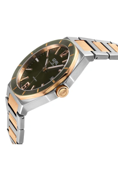 Shop Gevril High Line Two-tone Goldtone Plated Automatic Bracelet Watch, 43mm In Two Tone