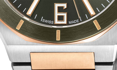 Shop Gevril High Line Two-tone Goldtone Plated Automatic Bracelet Watch, 43mm In Two Tone