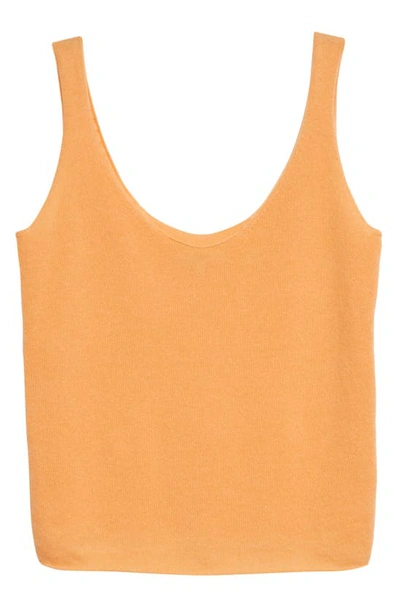 Shop Vince Cashmere Scoop Neck Tank In Light Tangelo