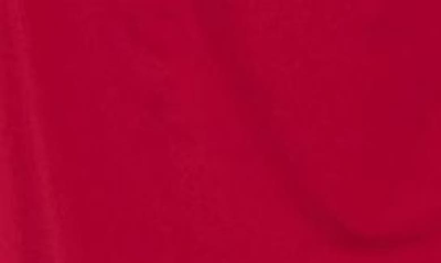 Renee C Ruched Solid Midi Skirt In Red