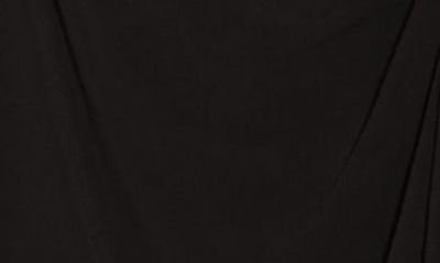 Renee C Ruched Solid Midi Skirt In Black