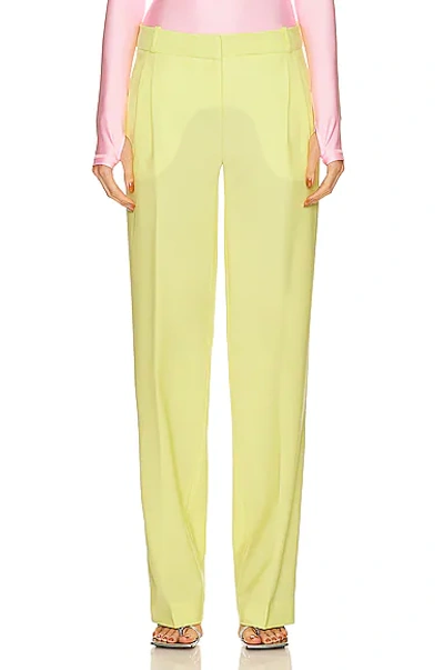Shop Coperni Low Rise Tailored Trouser In Yellow