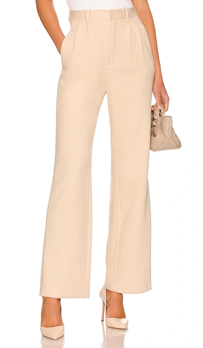 Shop Monrow Bonded Thermal Pleated Pant In Off White