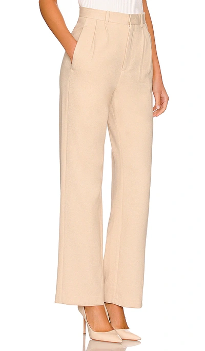 Shop Monrow Bonded Thermal Pleated Pant In Off White