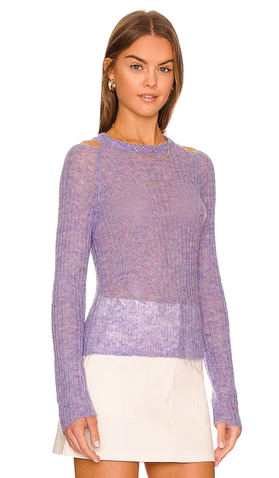 Shop Monrow Mohair Sweater In Aster Purple