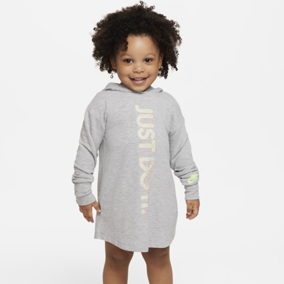 Shop Nike Toddler Dream Chaser Hooded Dress In Light Smoke Grey