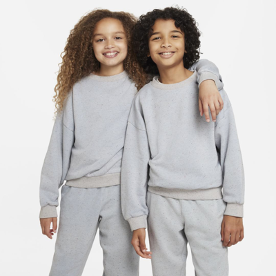 Shop Nike Sportswear Icon Fleece Big Kids' Oversized Sweatshirt In Blue