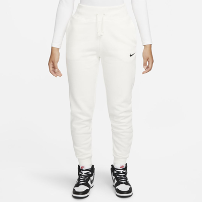Shop Nike Women's  Sportswear Phoenix Fleece High-waisted Jogger Pants In White