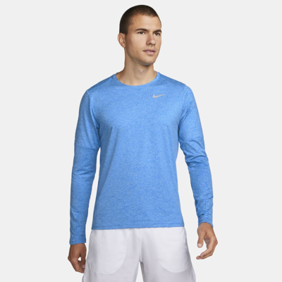 Shop Nike Dri-fit Element Men's Running Crew In Light Photo Blue,blue Chill