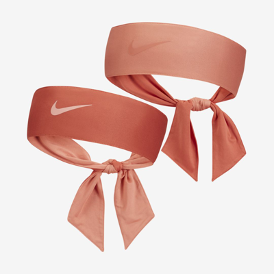 Shop Nike Women's Dri-fit Reversible Printed Head Tie In Orange