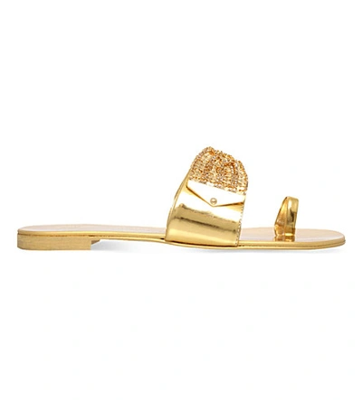 Giuseppe Zanotti Maldor Metallic-leather Sandals In Gold