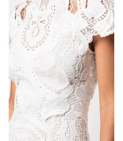 Shop Jonathan Simkhai Signature Laura Lace Midi Dress In White