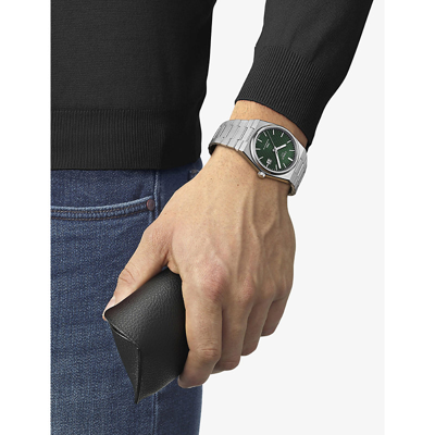 Tissot T137.410.11.051.00 Prx Stainless Steel Quartz Watch In Green