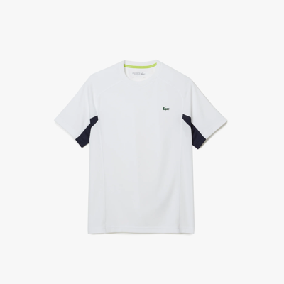 Lacoste Men's Sport Color-block Ultra-dry Piqué Tennis T-shirt - 4xl - 9 In  White | ModeSens