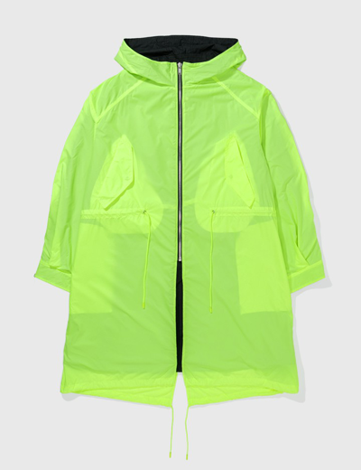 Shop Juunj Reversible Neon Long Coat In Multicolor