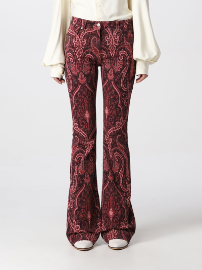 Shop Etro Jeans  Woman In Burgundy