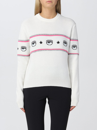 Shop Chiara Ferragni Sweater  Woman Color White