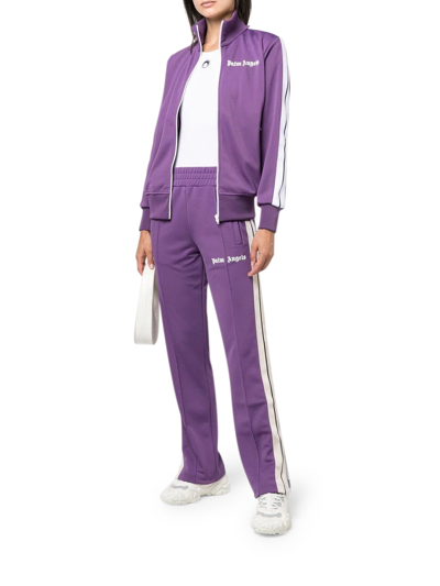 Shop Palm Angels Classic Track Jacket In Pink & Purple