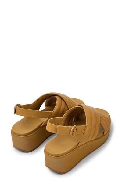 Shop Camper Misia Platform Wedge Sandal In Medium Brown